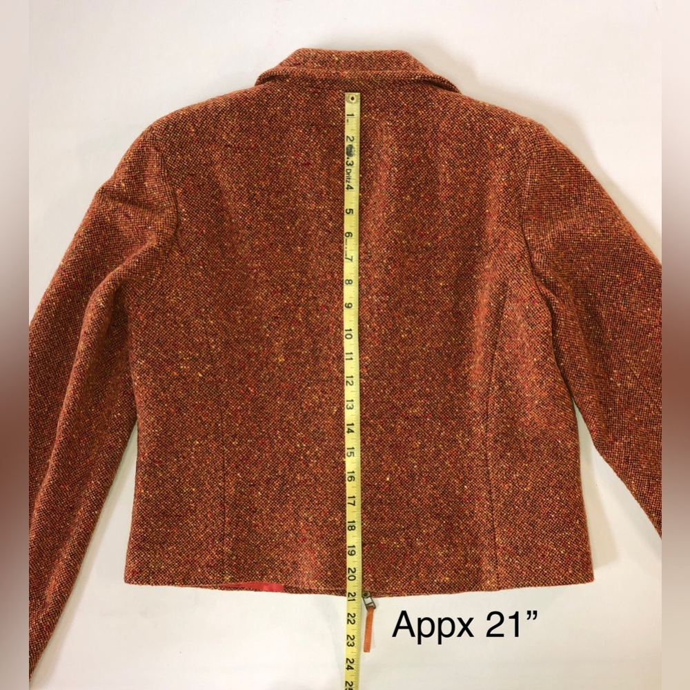 LIZ CLAIBORNE Vintage Wool Blend Suede Trim Cropped Jacket (S) - Picture 15 of 17